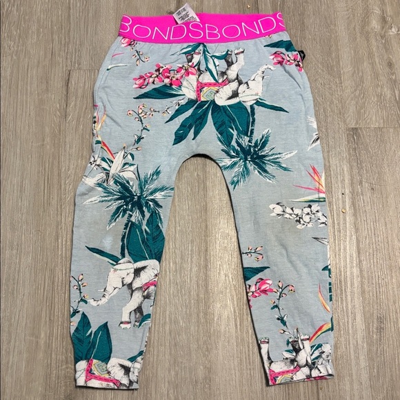 Bonds Floral Print Leggings with Pink Waistband - Picture 1 of 1